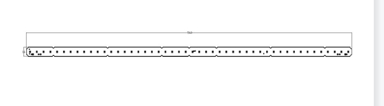 شرائط أضواء خطية Pcb 24w عالية التجويف 520 مم موصلات Zhaga 200lm / W